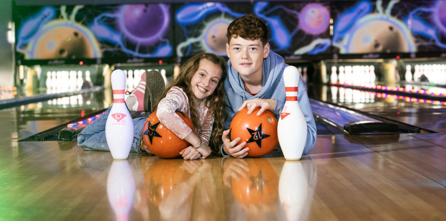 Children bowling