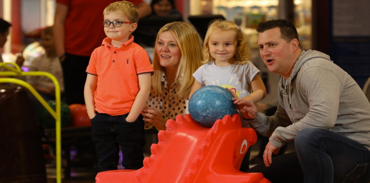 Children bowling