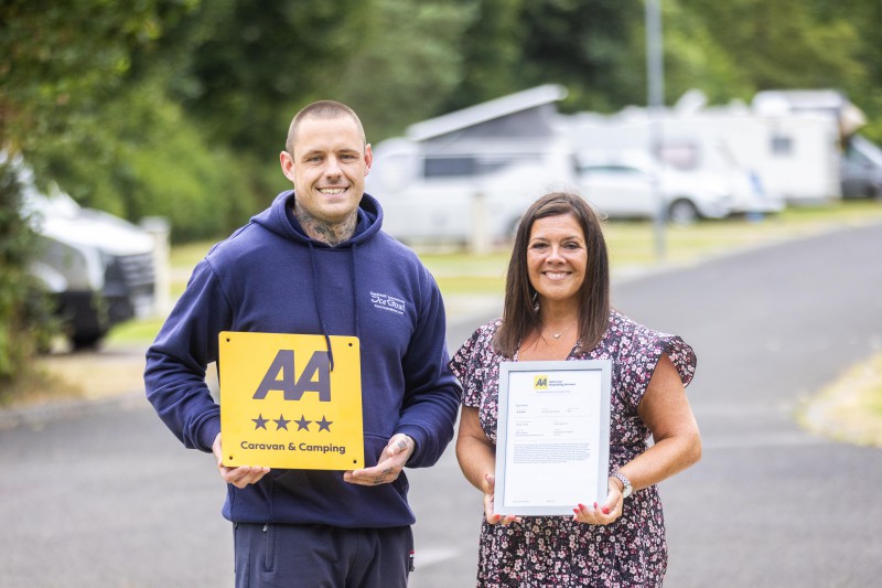 Dundonald Touring Caravan Park Re-awarded AA 4 Gold Stars